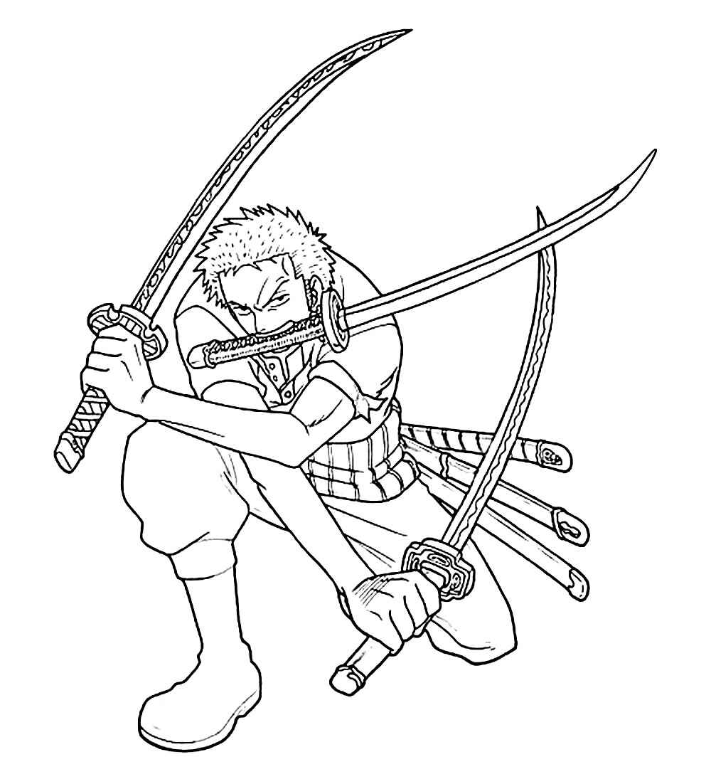 Desenho de Roronoa Zoro Desenho Colorir Imprimir 19