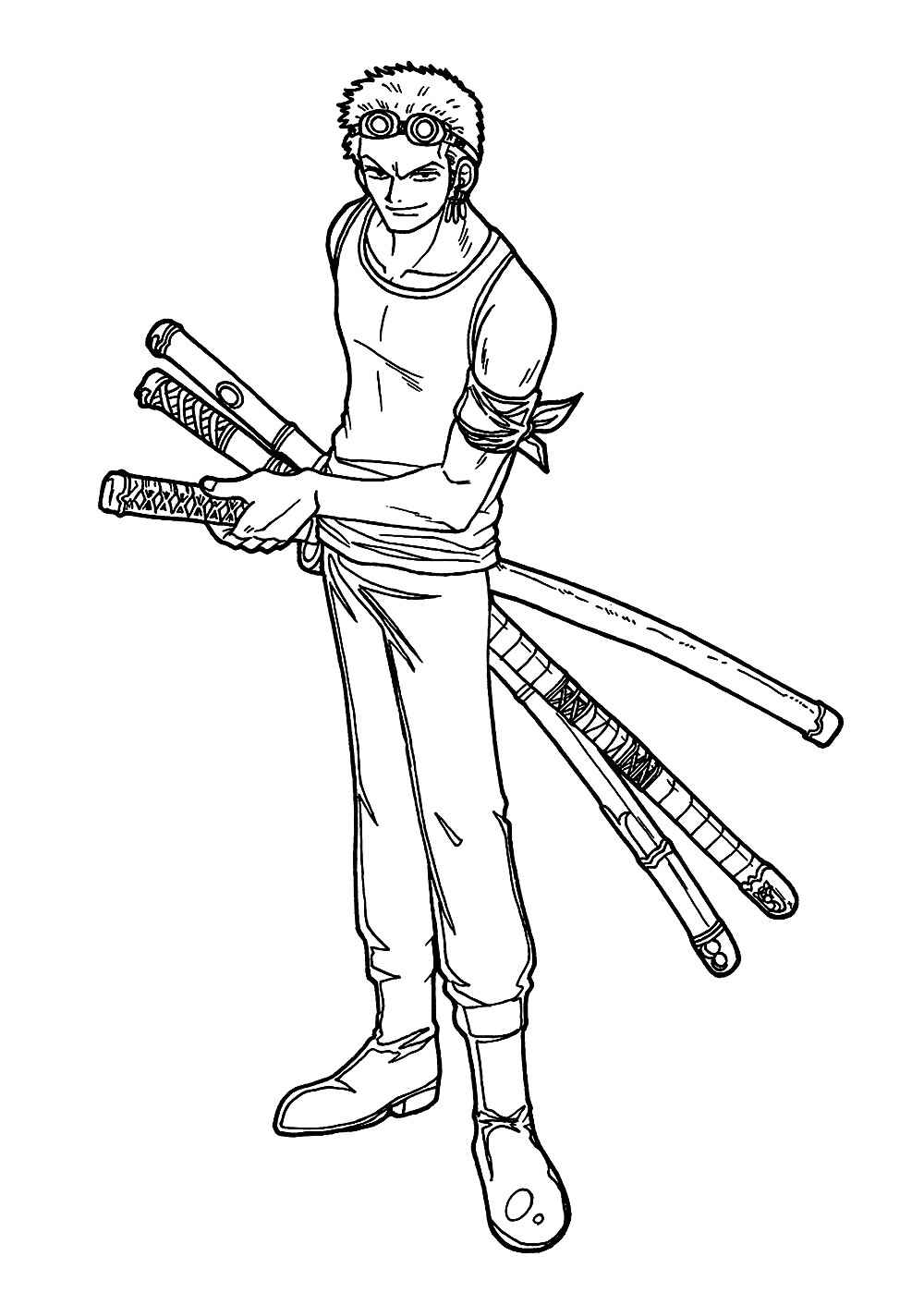 Desenho de Roronoa Zoro Desenho Colorir Imprimir 20