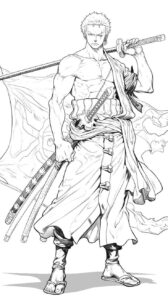 Desenho de Roronoa Zoro Desenho Colorir Imprimir 21