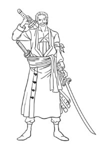 Desenho de Roronoa Zoro Desenho Colorir Imprimir 23