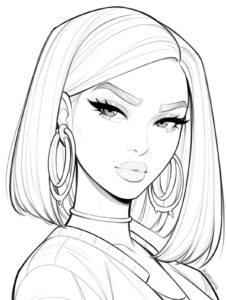 Desenho de Rosto Desenho Colorir Imprimir 05