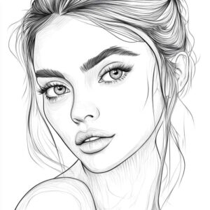 Desenho de Rosto Desenho Colorir Imprimir 19