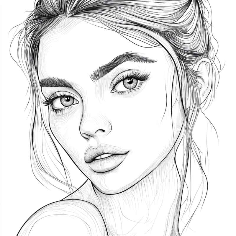 Desenho de Rosto Desenho Colorir Imprimir 19