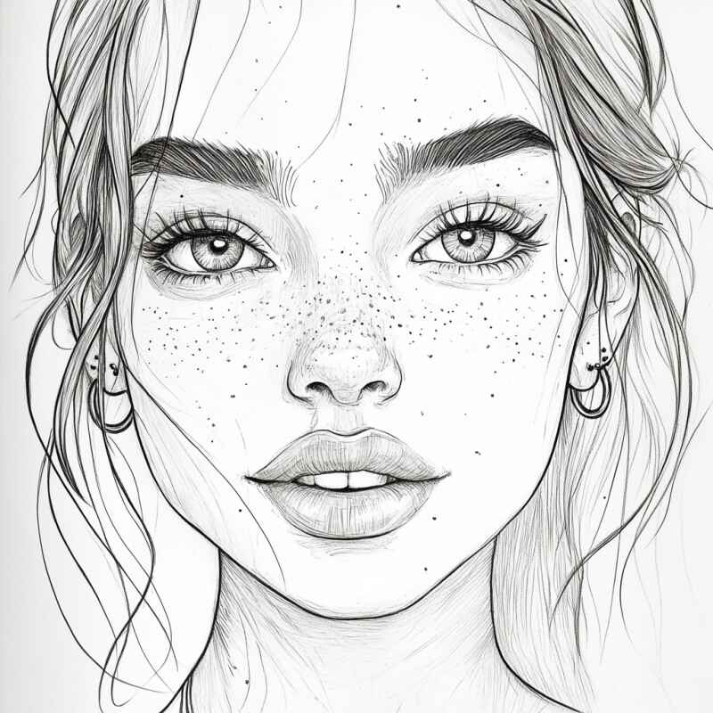 Desenho de Rosto Desenho Colorir Imprimir 22