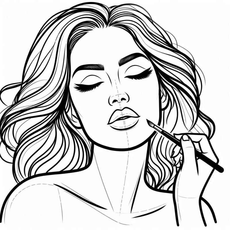 Desenho de Rosto Desenho Colorir Imprimir 24