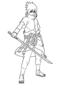 Desenho de Sasuke Desenho Colorir Imprimir 03