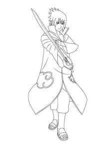 Desenho de Sasuke Desenho Colorir Imprimir 05