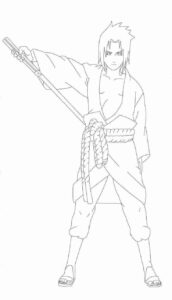 Desenho de Sasuke Desenho Colorir Imprimir 08
