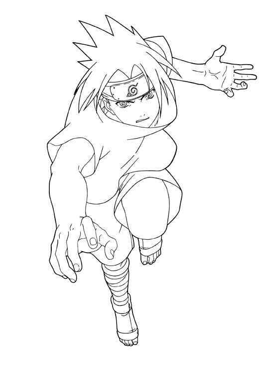 Desenho de Sasuke Desenho Colorir Imprimir 10