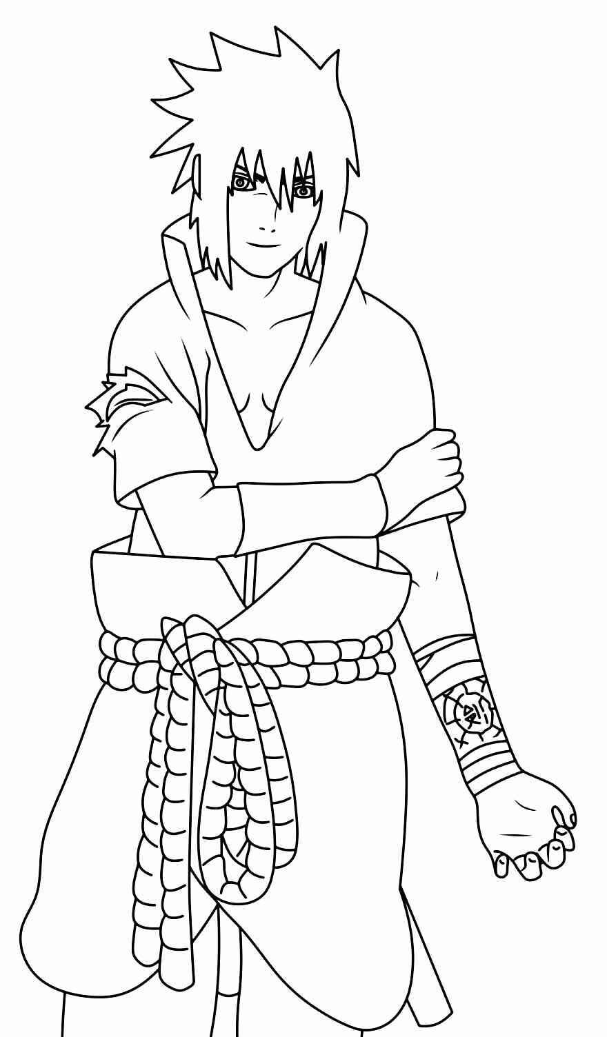 Desenho de Sasuke Desenho Colorir Imprimir 14