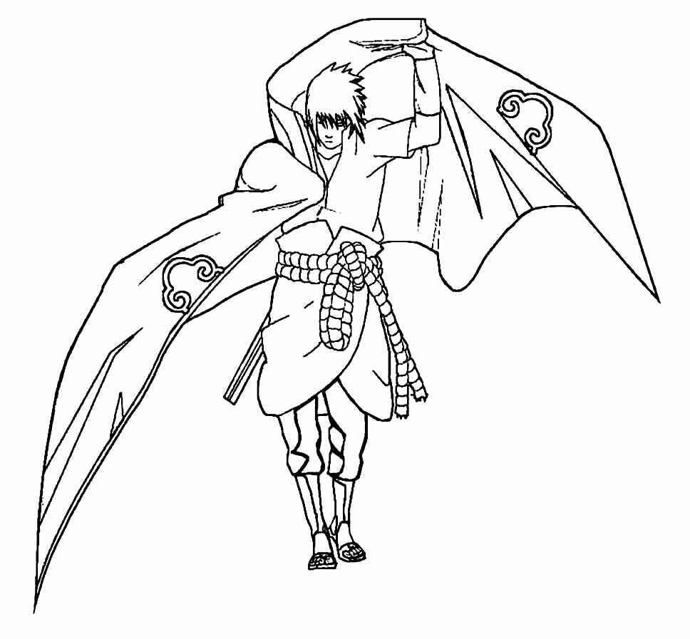 Desenho de Sasuke Desenho Colorir Imprimir 15