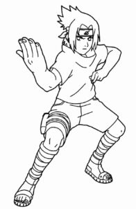 Desenho de Sasuke Desenho Colorir Imprimir 18