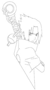 Desenho de Sasuke Desenho Colorir Imprimir 22