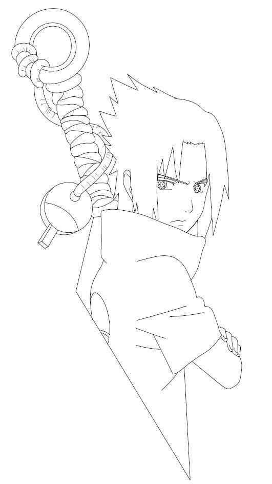 Desenho de Sasuke Desenho Colorir Imprimir 22