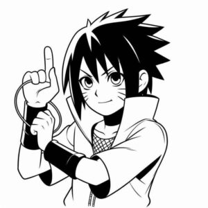 Desenho de Sasuke Desenho Colorir Imprimir 24
