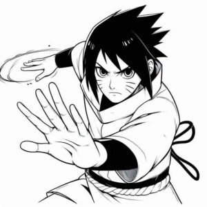 Desenho de Sasuke Desenho Colorir Imprimir 25