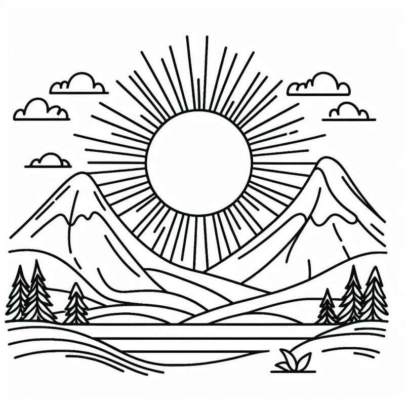 Desenho de Sol Desenho Colorir Imprimir 12