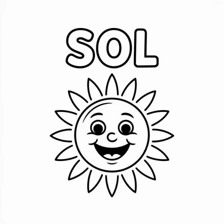 Desenhos do Sol para Imprimir e Colorir