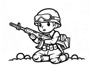 Desenho de Soldados Desenho Colorir Imprimir 07