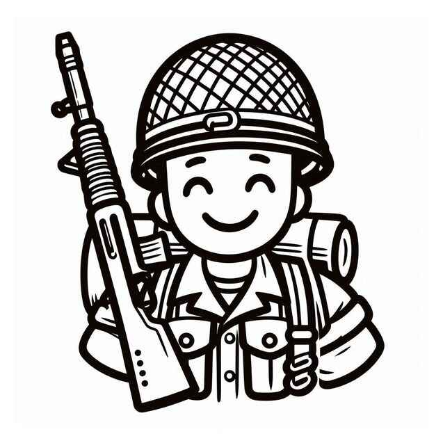 Desenho de Soldados Desenho Colorir Imprimir 08