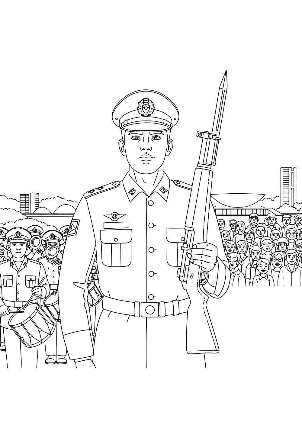 Desenho de Soldados Desenho Colorir Imprimir 14