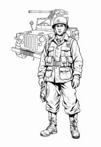 Desenho de Soldados Desenho Colorir Imprimir 16