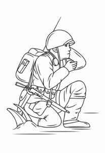 Desenho de Soldados Desenho Colorir Imprimir 24