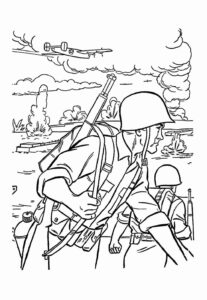 Desenho de Soldados Desenho Colorir Imprimir 26