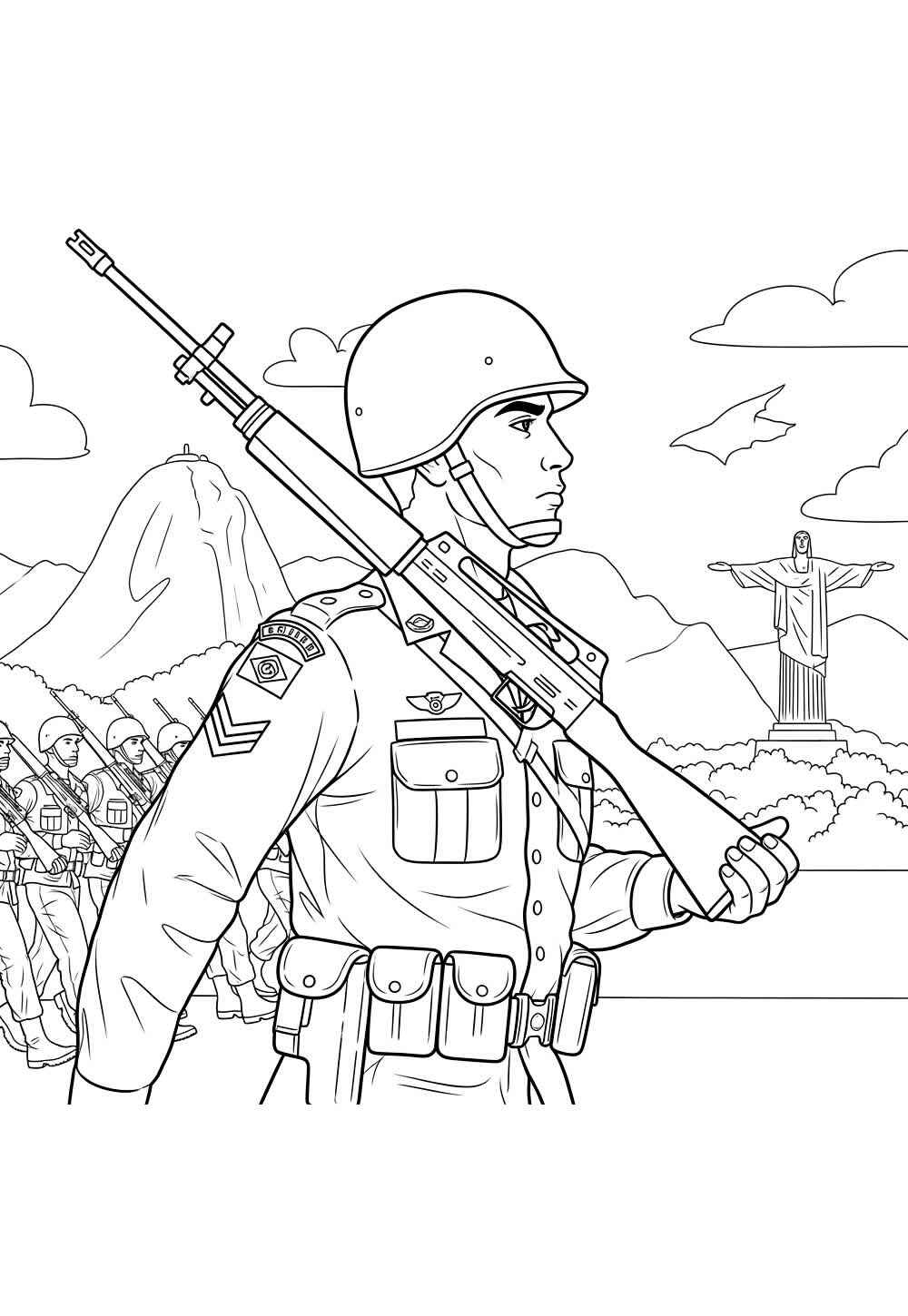 Desenho de Soldados Desenho Colorir Imprimir 32