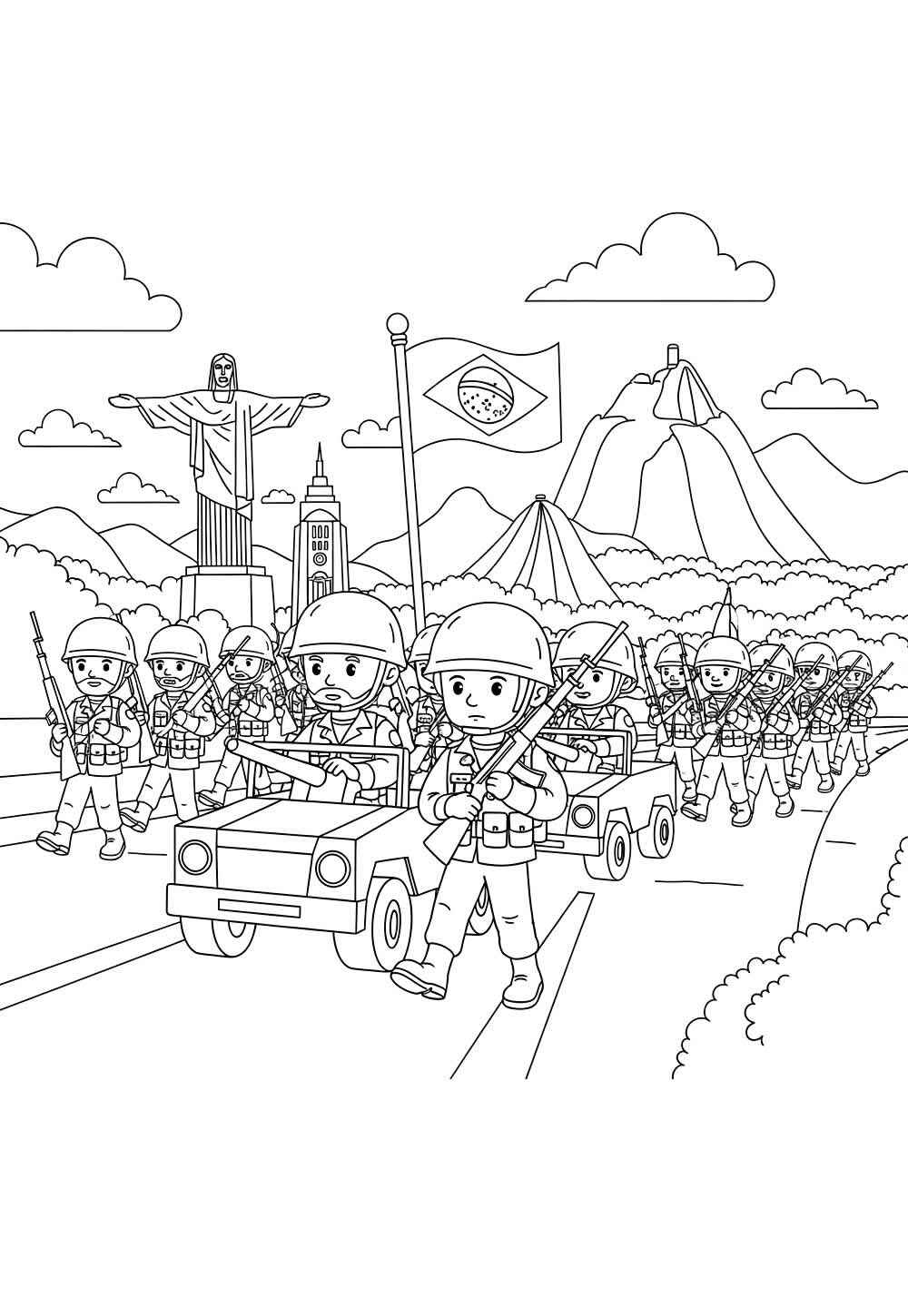 Desenho de Soldados Desenho Colorir Imprimir 35