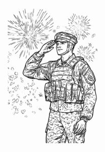 Desenho de Soldados Desenho Colorir Imprimir 38