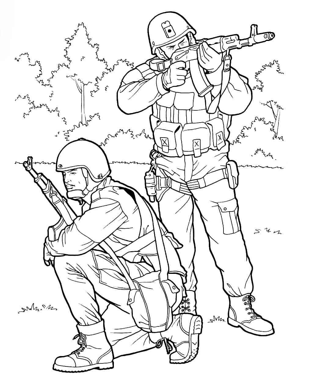 Desenho de Soldados Desenho Colorir Imprimir 53