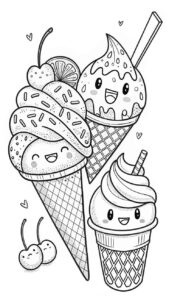 Desenho de Sorvete Desenho Colorir Imprimir 02