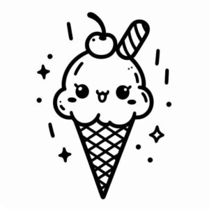 Desenho de Sorvete Desenho Colorir Imprimir 06