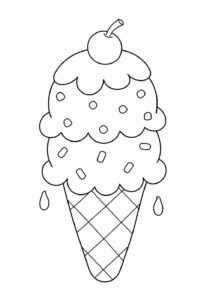 Desenho de Sorvete Desenho Colorir Imprimir 08