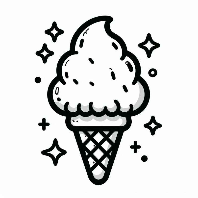 Desenho de Sorvete Desenho Colorir Imprimir 16