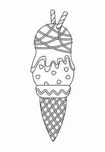 Desenho de Sorvete Desenho Colorir Imprimir 17