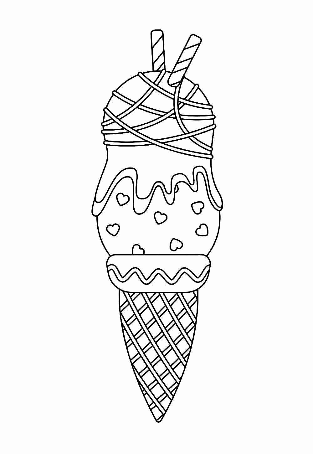 Desenho de Sorvete Desenho Colorir Imprimir 17