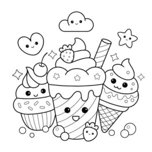 Desenho de Sorvete Desenho Colorir Imprimir 22