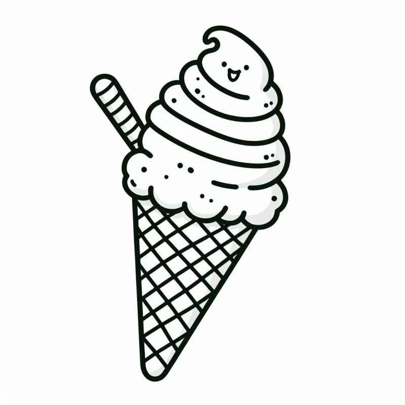 Desenho de Sorvete Desenho Colorir Imprimir 27