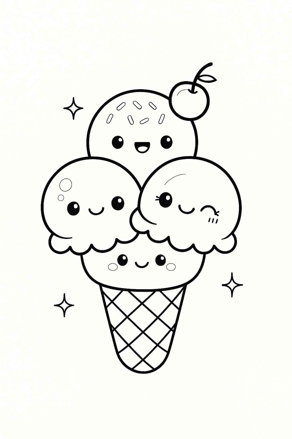 Desenho de Sorvete Desenho Colorir Imprimir 28