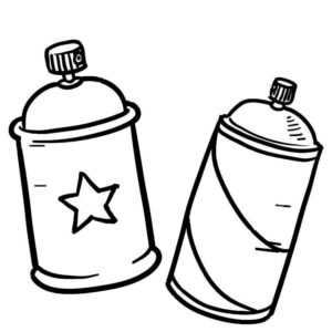 Desenho de Spray Desenho Colorir Imprimir 02