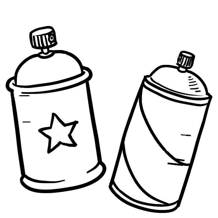 Desenho de Spray Desenho Colorir Imprimir 02