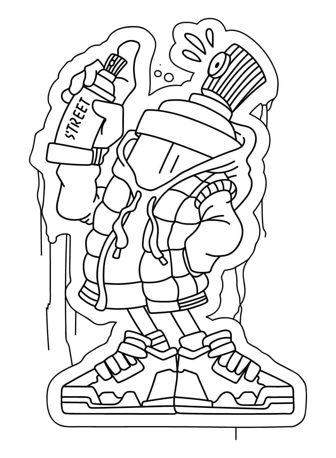 Desenho de Spray Desenho Colorir Imprimir 03