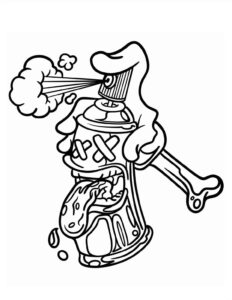 Desenho de Spray Desenho Colorir Imprimir 14