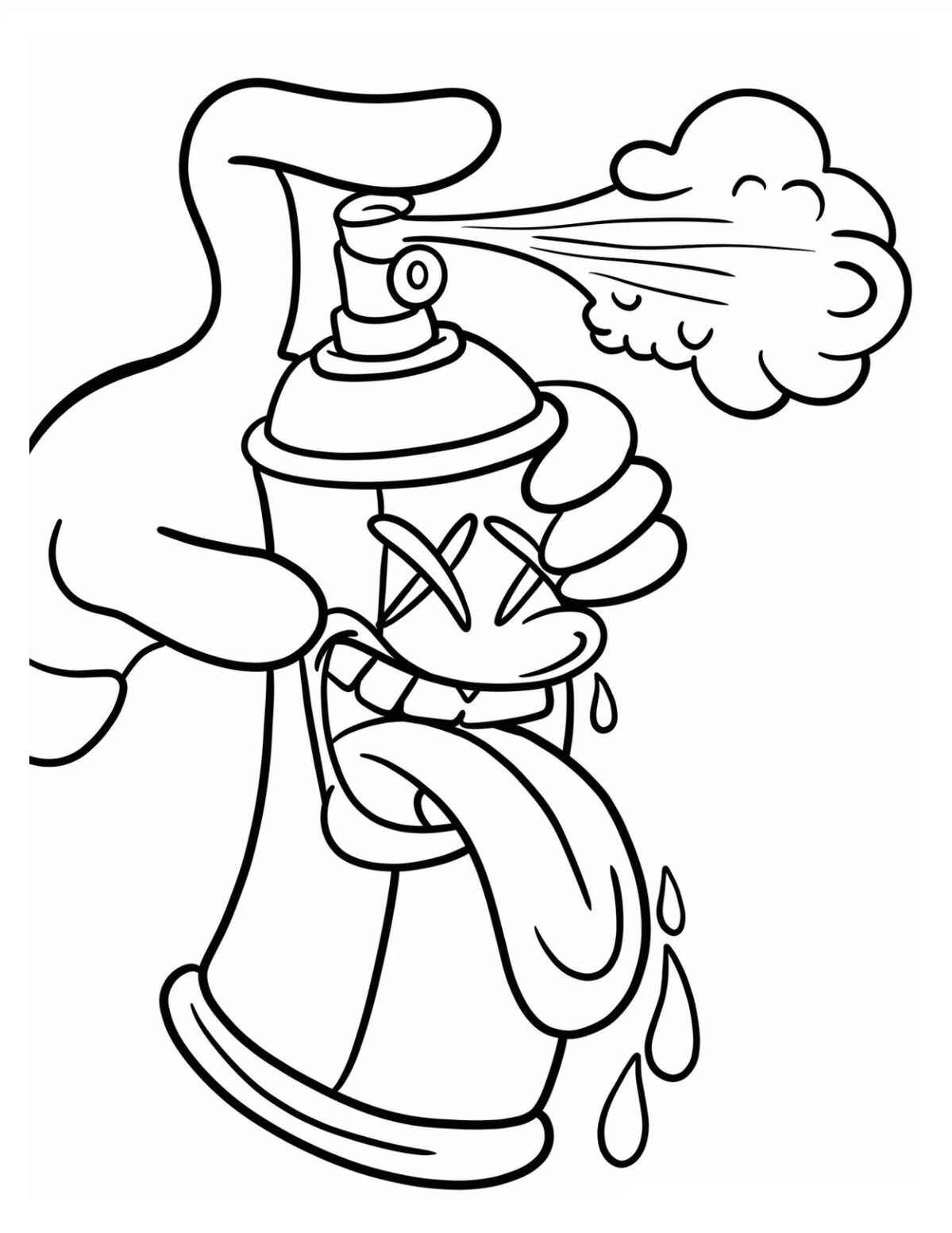 Desenho de Spray Desenho Colorir Imprimir 16