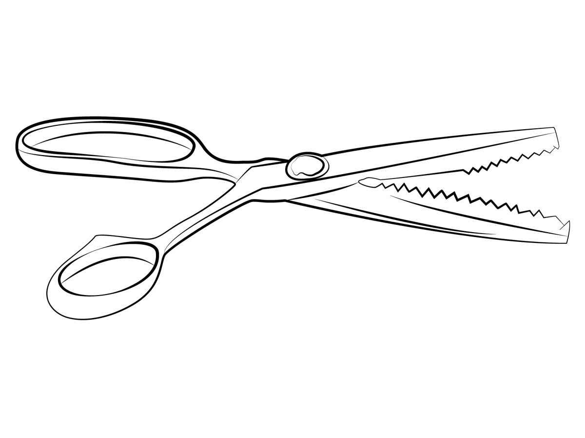 Desenho de Tesoura Desenho Colorir Imprimir 06
