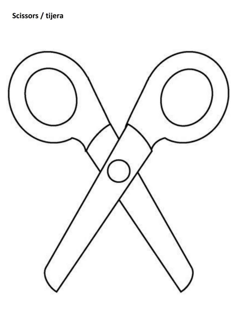 Desenho de Tesoura Desenho Colorir Imprimir 12