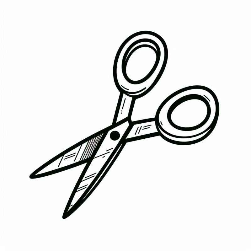 Desenho de Tesoura Desenho Colorir Imprimir 18