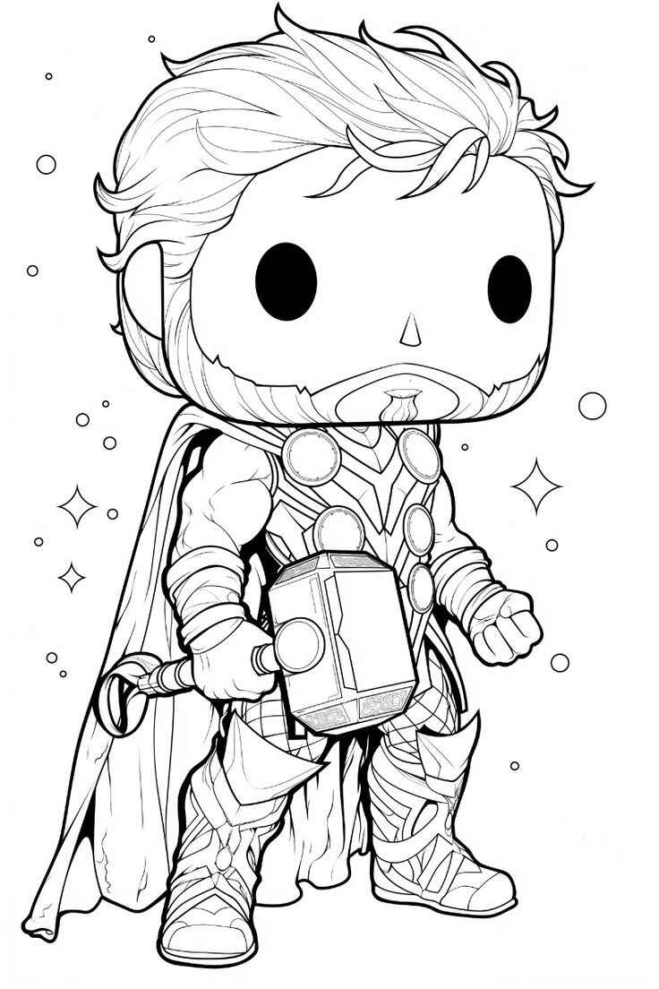 Desenho de Thor Desenho Colorir Imprimir 02